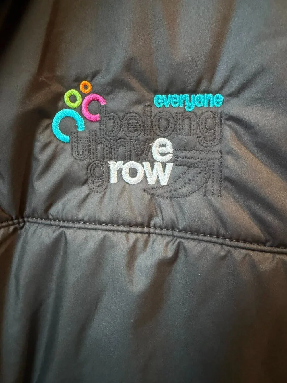 The North Face Puffer Vest Men's M Black Full Zip Embroidered Logo Insulated